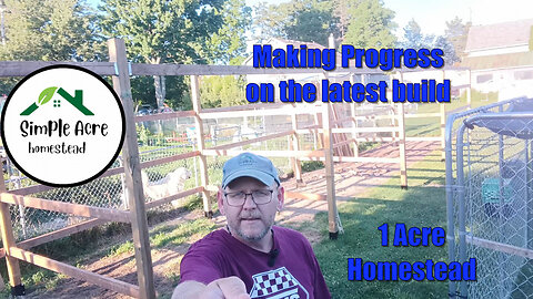Progress on the multi section building! 1 acre homestead.