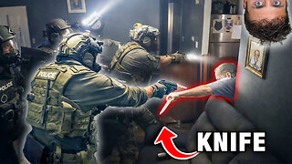 SWAT Face Knife Throwing Suspect...