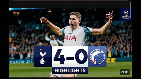 Tottenham hot Spurs vs Copenhagen Fc highlights