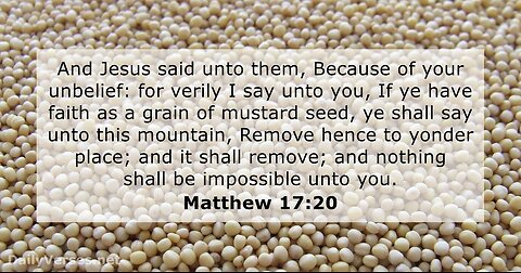 Sunday Talk with Jamal Matthew 17:20 "faith the size of a mustard seed" 16/9/25