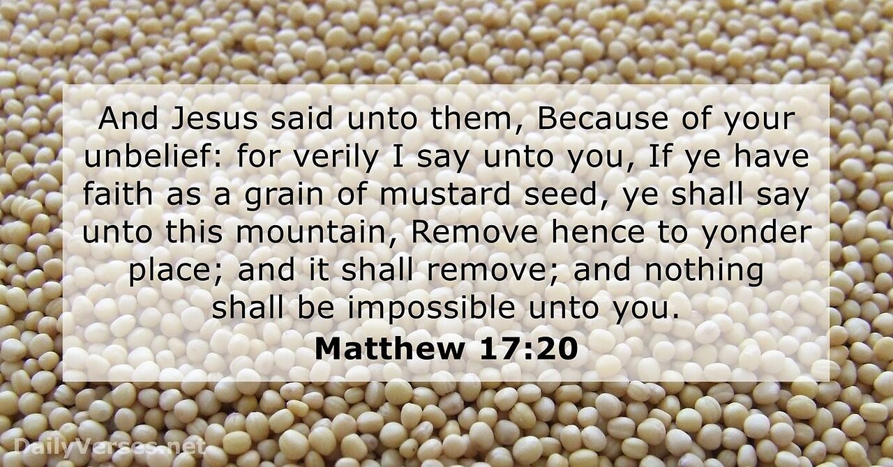 Sunday Talk with Jamal Matthew 17:20 "faith the size of a mustard seed" 16/9/25