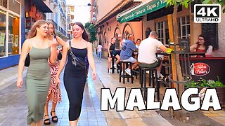 Malaga City on the Costa del Sol Andalusia Spain 4K