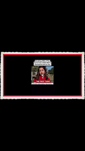 “A new study out shows that chemicals from Sunscreen take just one day to enter your bloodstream”