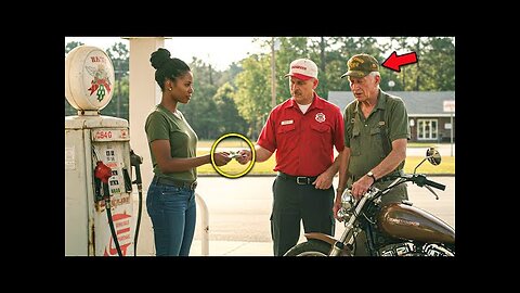 Black Woman Pays for an Old Veteran Gas - The Next Day, Dozens of Marines Show Up at Her Door