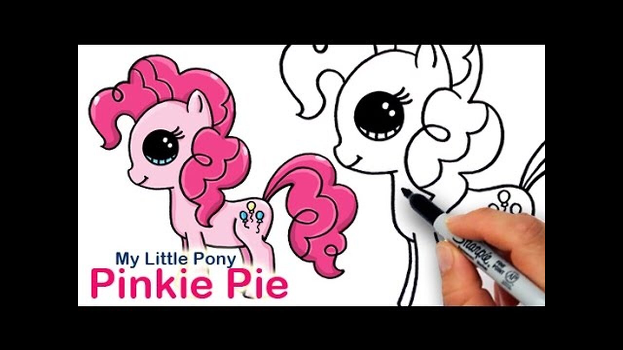 How to Draw My Little Pony Pinkie Pie Cute and Easy