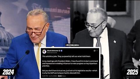 The Compare/Contrast Video Of Chuck Schumer About Joe Biden's Decline: 2024 vs. 2025