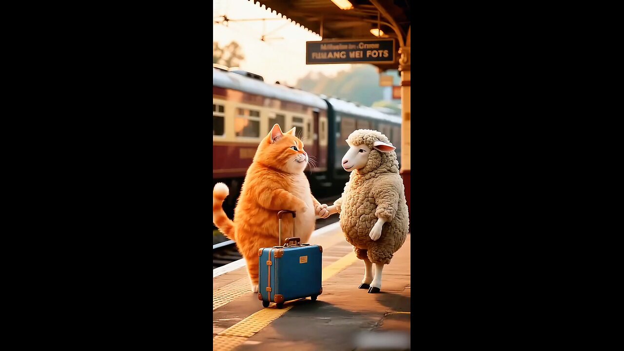 Cat Love Sheep