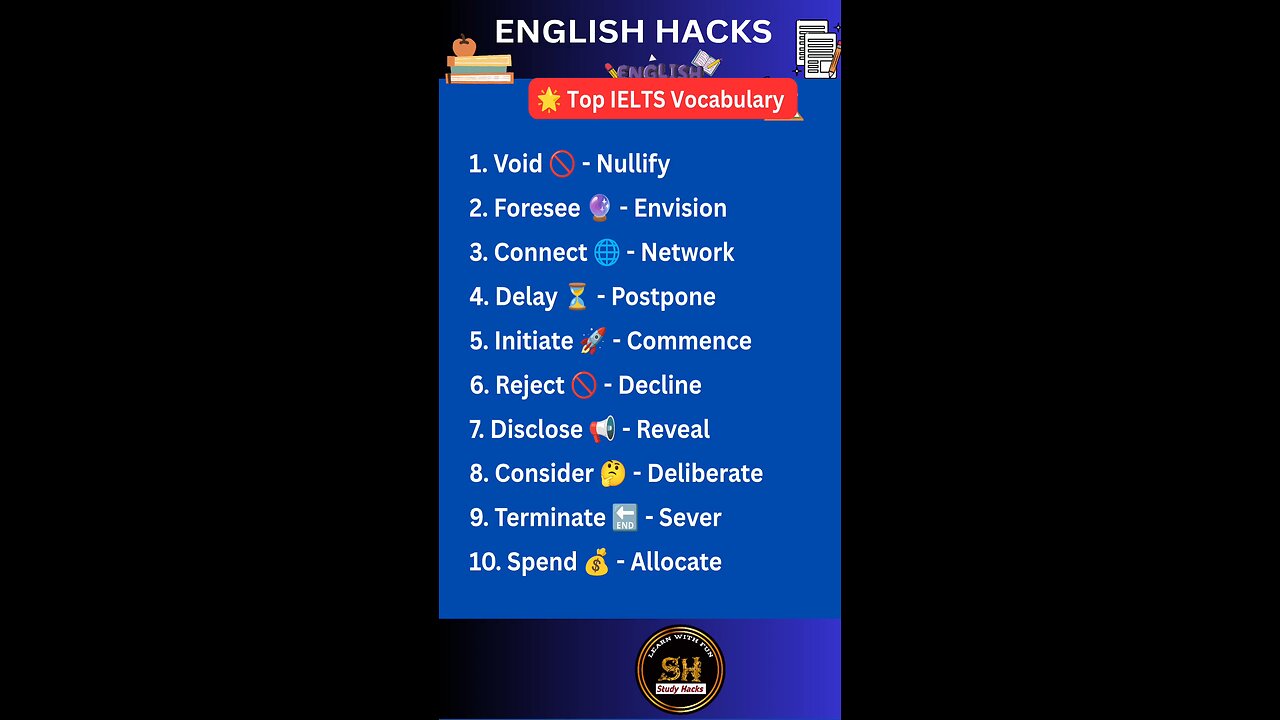 Basic 🆚 Advance daily use vocabulary you must know 07 #studyhacks123 #vocabulary #english #shorts
