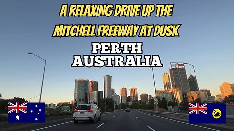 Exploring Perth Australia: A Relaxing Drive Up The Mitchell Freeway At Dusk