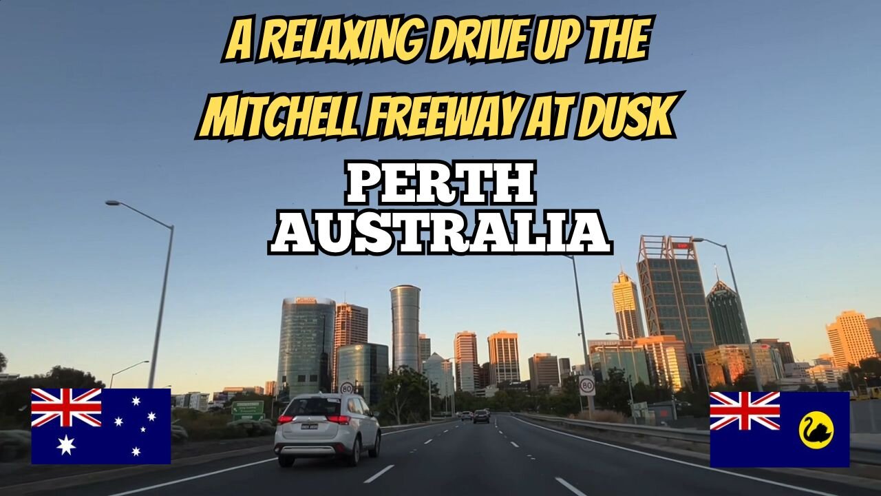 Exploring Perth Australia: A Relaxing Drive Up The Mitchell Freeway At Dusk