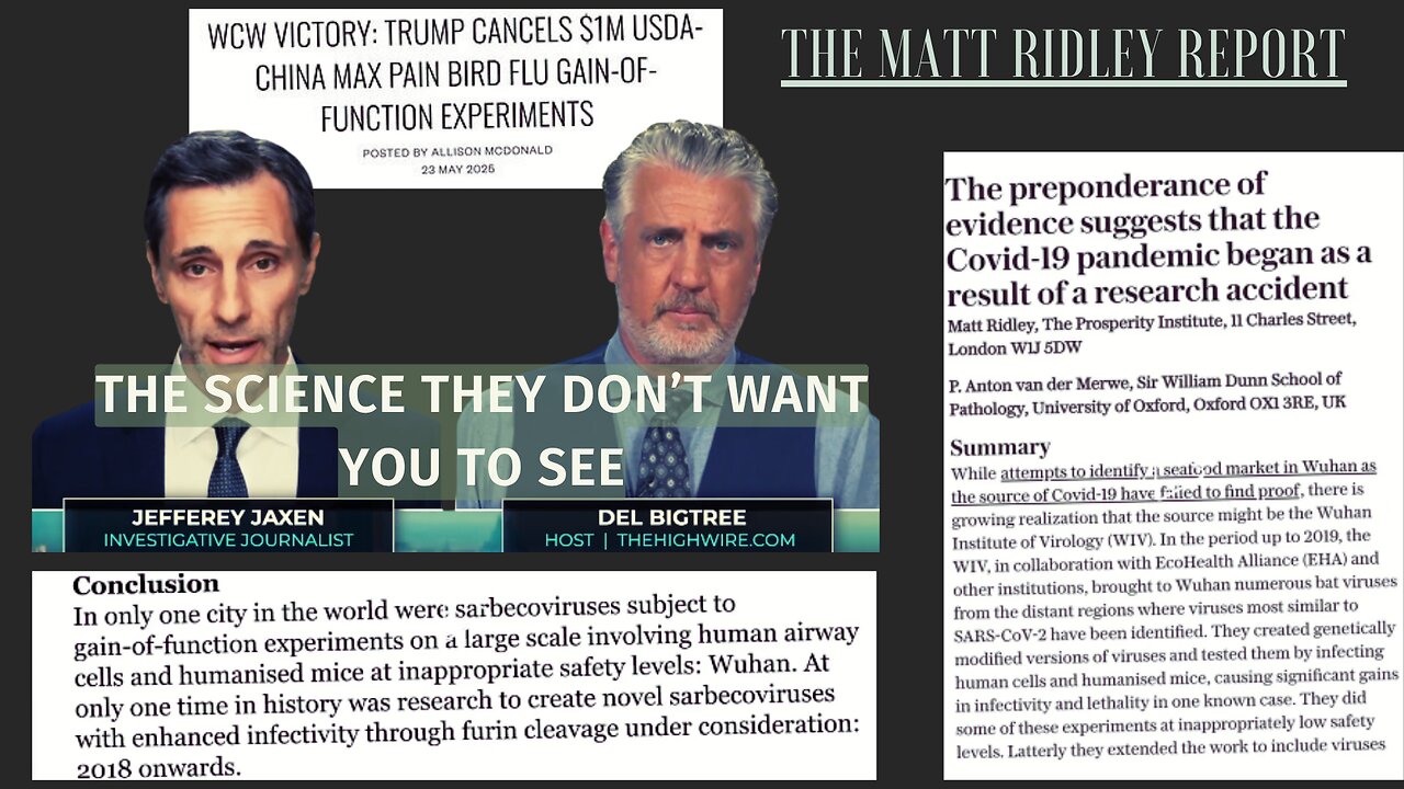 The Matt Ridley Report: THE SCIENCE THEY DON’T WANT YOU TO SEE