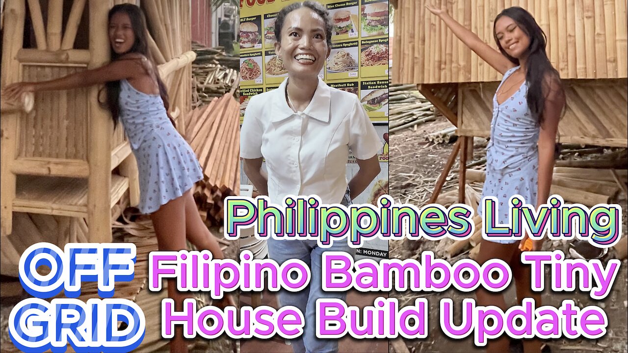 🇵🇠Filipino Bamboo Kubo Tiny House Girl's Building Update! OFF GRID ISLAND FAMILY PHILIPPINES LIVING