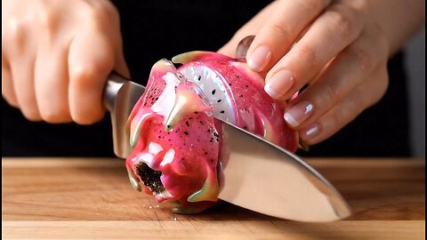 Glass dragon fruit cutting video #instagram #viral #glasscutting #dragonfruit #2025 #ai #viralreal