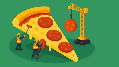 TINY WORKERS build Pepperoni Pizza – Epic Tiny Construction Finale!