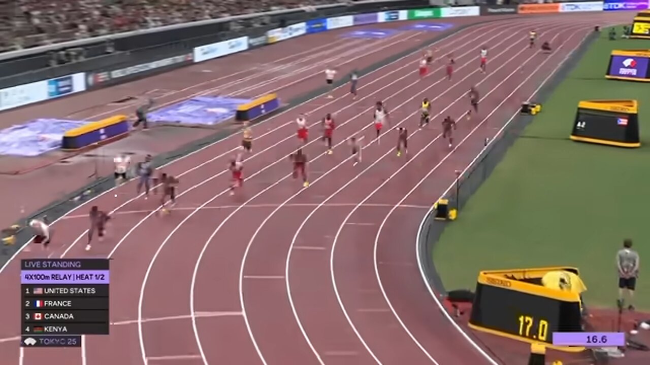 Chaos and drama during the mens 4x100m heats | World Athletics Championships Tokyo 25