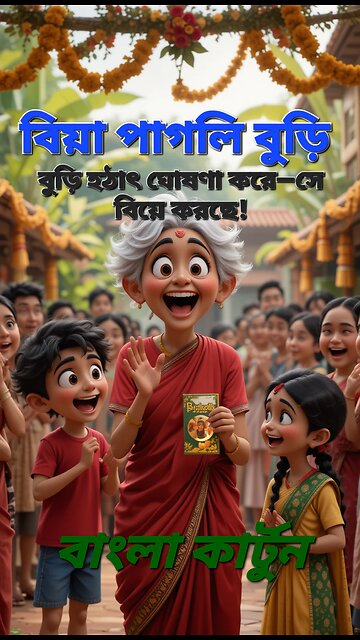 বিয়া পাগলি বুড়ি 😂 | মজার বাংলা কার্টুন | Funny Bangla Cartoon | Roni Jhilik Adventure 2025