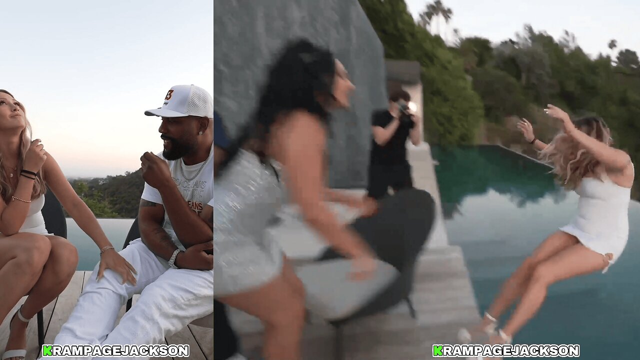 Rampage Jackson’s Girlfriend Crashes & Pushes His Date in the Pool