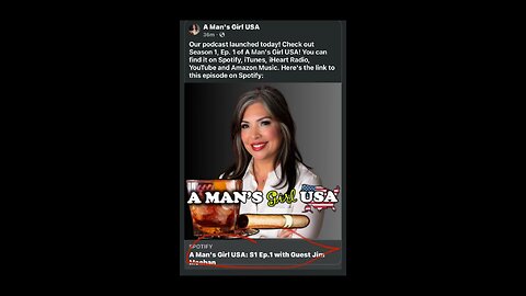 Our podcast launched today! Check out Season 1, Ep. 1 of A Man's Girl USA!