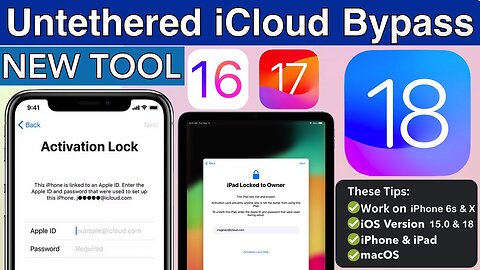 NEW: Untethered iCloud Bypass Tool for iOS 12-18 (2025 Working 100%)