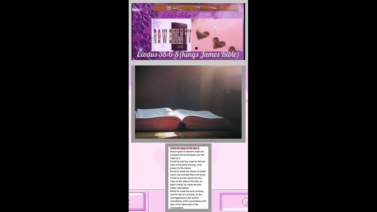 Good Morning,” Exodus 38: 4 to 8. (KJV) Old-Testament.