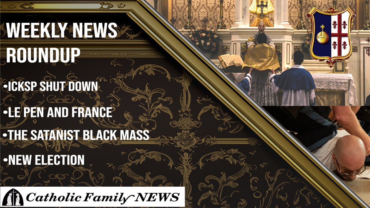 Weekly News Roundup April 2nd, 2025 | ICKSP Shut Down, Black Mass in Kansas Failure