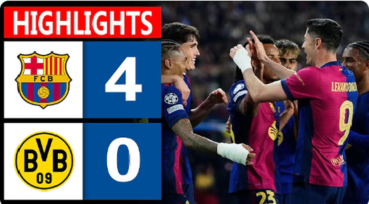Barcelona vs Dortmund 4-0 Highlights & All Goals 2025