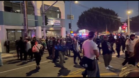Group of protesters are all under arrest for violating Karen Bass curfew from 8pm-6am