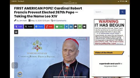 FIRST AMERICAN POPE! Cardinal Robert Francis Provest Elected 267th Pope — Taking the Name Leo XIV
