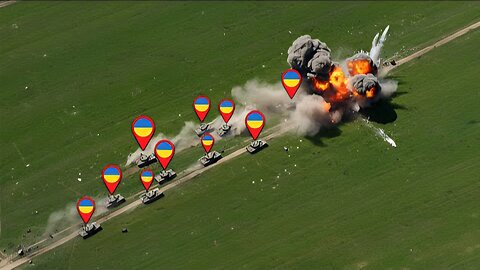 Russian Su-34 Destroys NATO Tank Convoy in Epic Manner Using FAB-3000