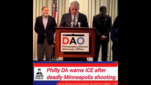 Philly DA warns ICE after deadly Minneapolis shooting. #Minneapolis #japd