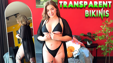 4K Micro Bikini Try-On Haul 🌊 | Transparent Swimwear Fashion on Beach 2025