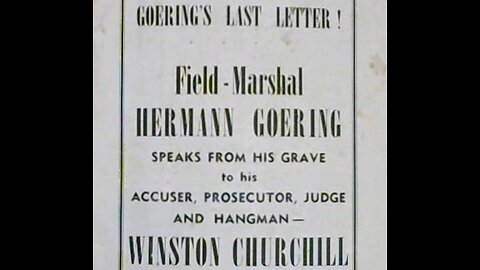 Goering's Final Letter: Addressed To Churchill