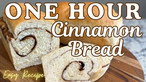 1 Hour Cinnamon Bread | Easy Homemade Cinnamon Swirl Bread Recipe - Stand Mixer - Ready in One Hour!