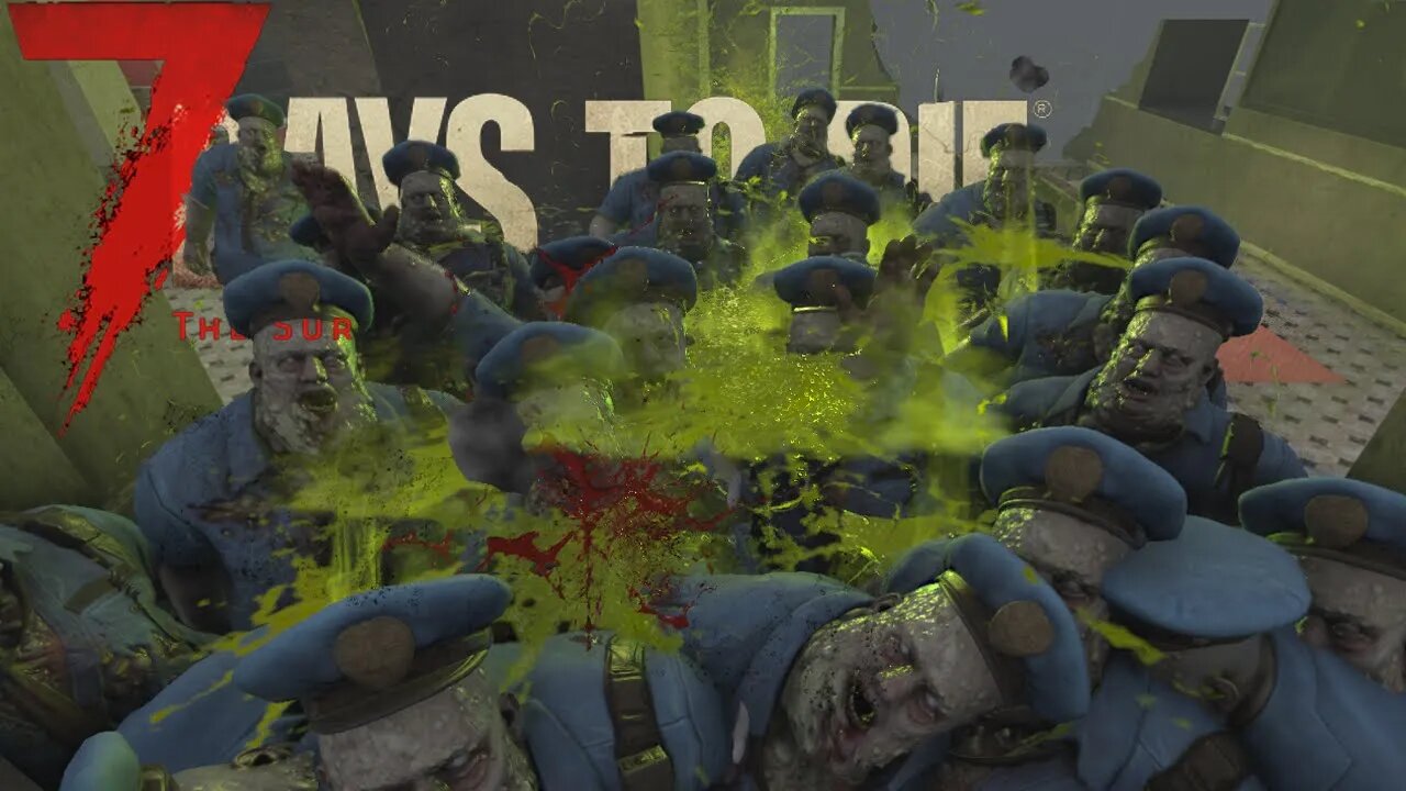 Killing cop zombies is rewarding!║7 Days to die║