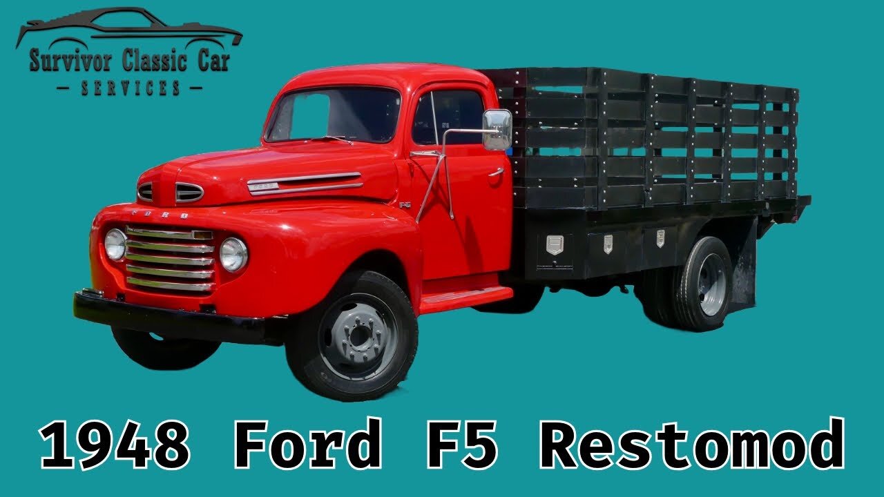 1948 Ford F5 workhorse! 7.3 Liter Powerstroke Turbo Diesel, 5-speed manual, Vintage Air. For Sale.
