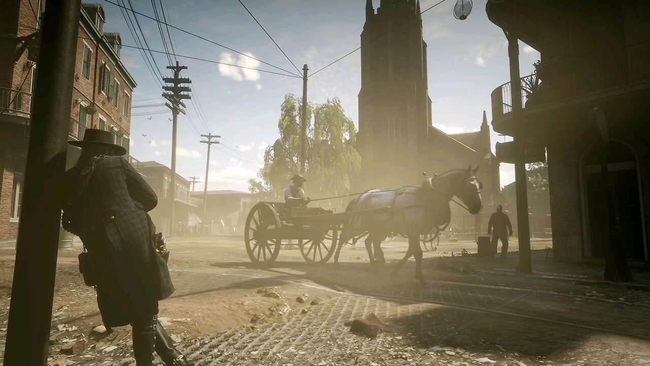 Red Dead Redemption 2 on X-Box Series X. Arthur in Saint Denis. TripleGzilla xbox, ig, yt, twitch.