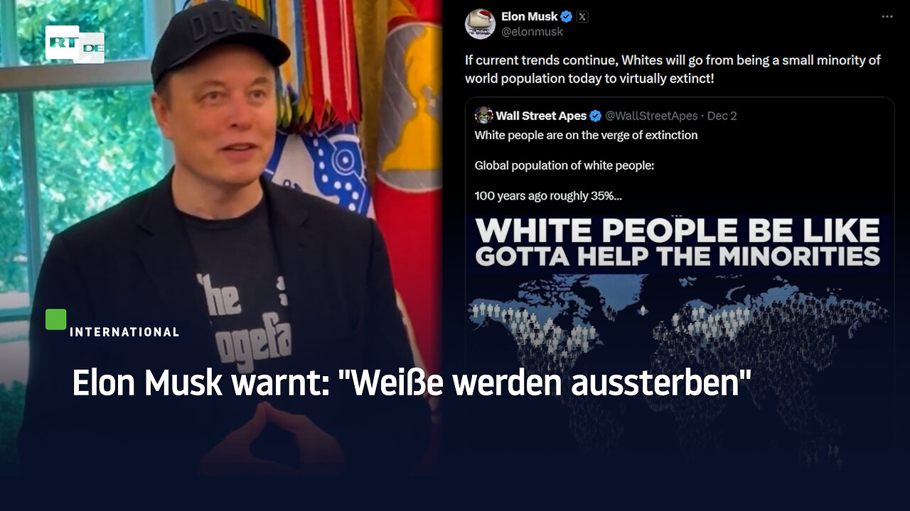 Elon Musk warnt: Weiße werden aussterben