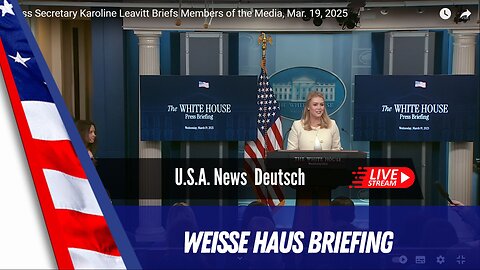 Live - Prerssekretärin Karoline Leavitt hält ein Pressebriefing