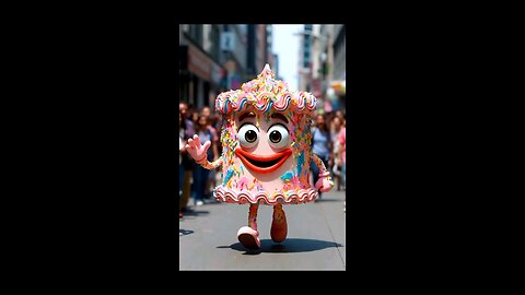 Hey! I’m Cake! 🎂 Look at my colorful frosting! Ready for some sweet fun? 😋