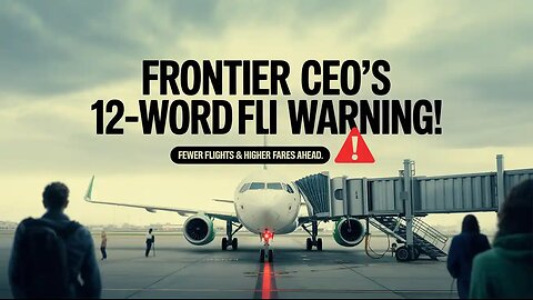 Frontier Airlines CEO’s Blunt Warning: Flight Reductions, Higher Fares Ahead | 2025 Travel Alert