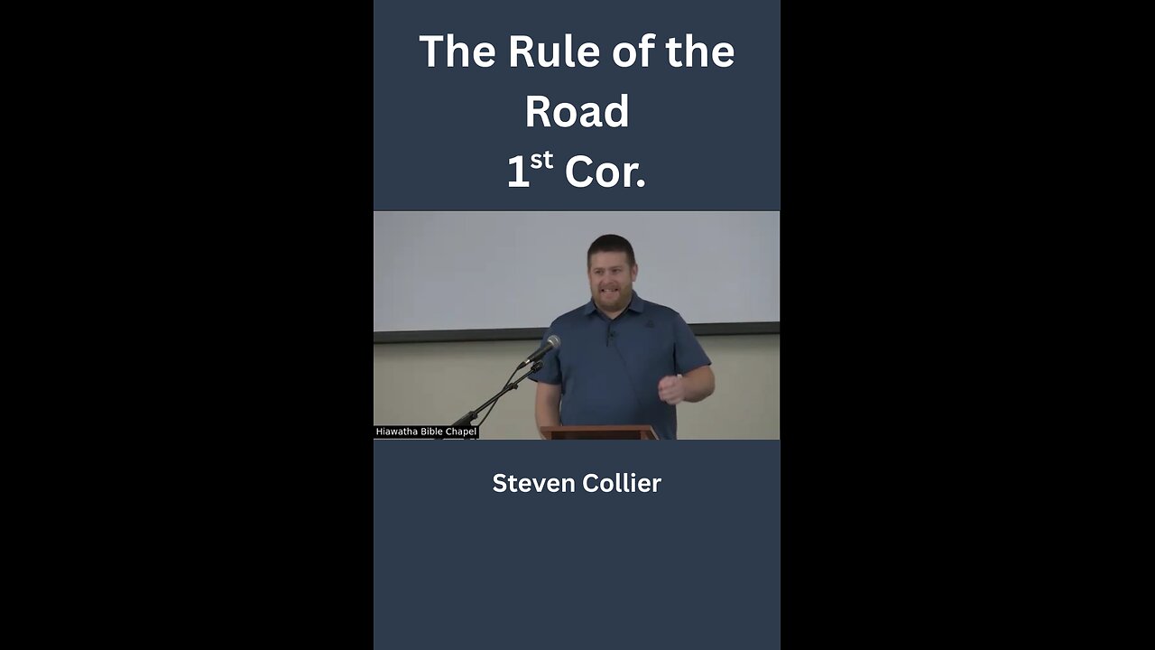 The Rule of the Road 1st Cor Steven Collier