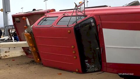 Bizarre Tow Truck Crash At Port Royal Speedway