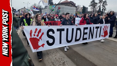 Serbian students take to the streets in protest