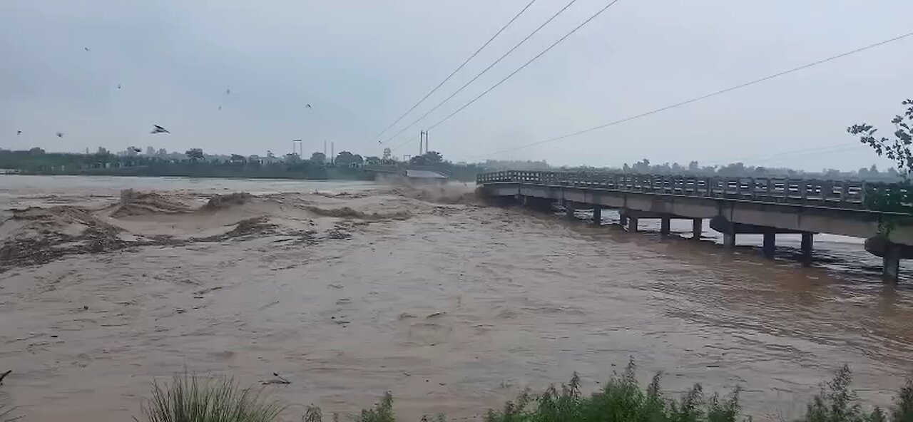 The bridge was destroyed by floodwaters 2025