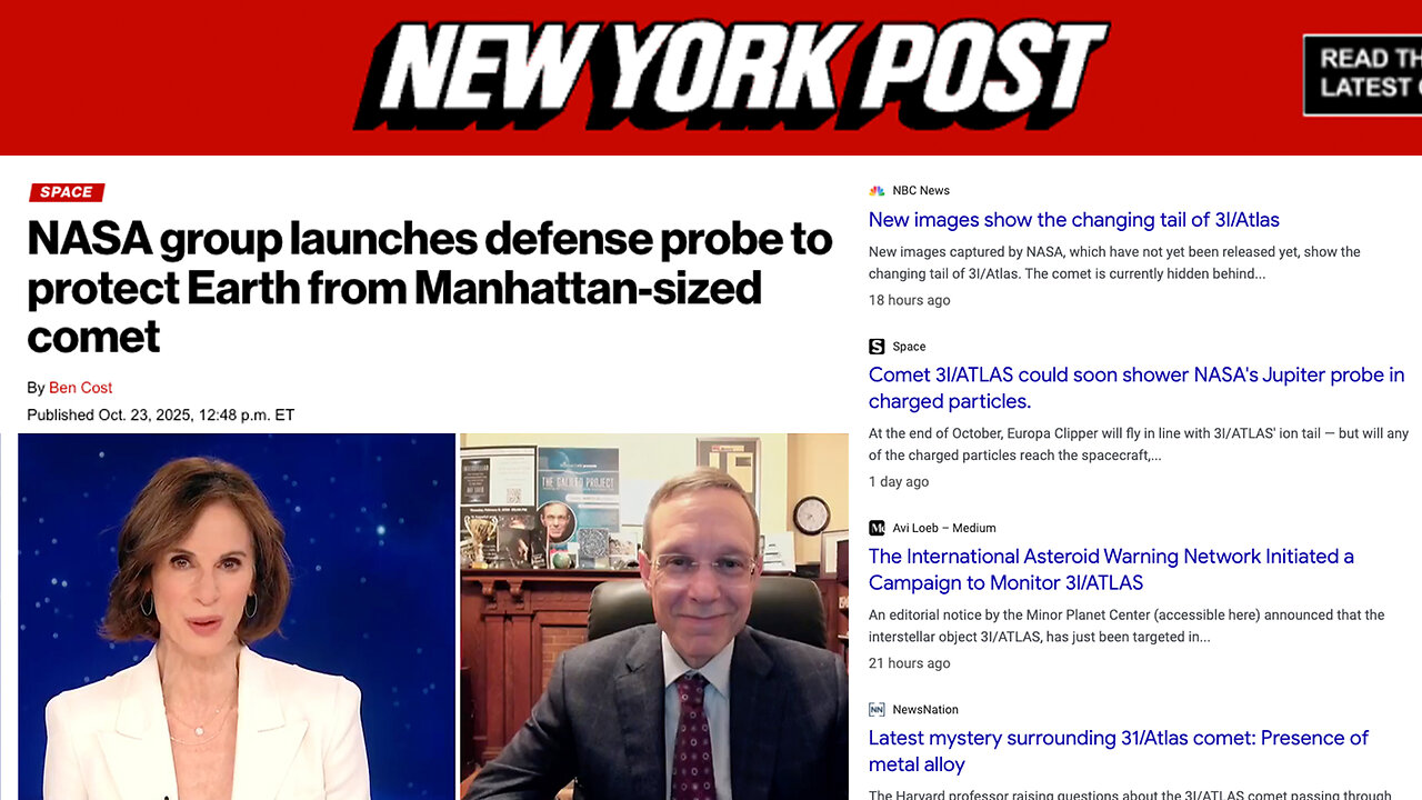 3I/Atlas | “It Could Be a Mothership That Releases Probes, a Black Swan Event, It Could Effect Financial Markets & Politics On Earth...I’m Speaking w/ Rogan In a Few Days.” - Avi Loeb (Harvard Physicist)