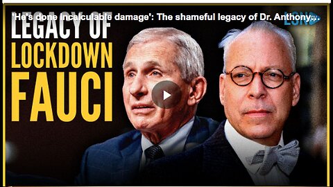 "Anthony Fauci's Shameful Legacy"