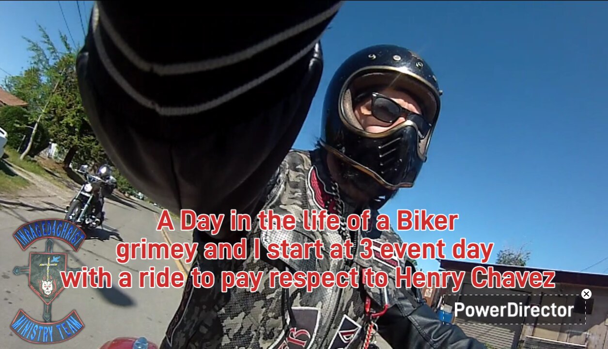 A day in the life: grimey and I start at 3 event day with a ride to pay respect to Henry Chavez