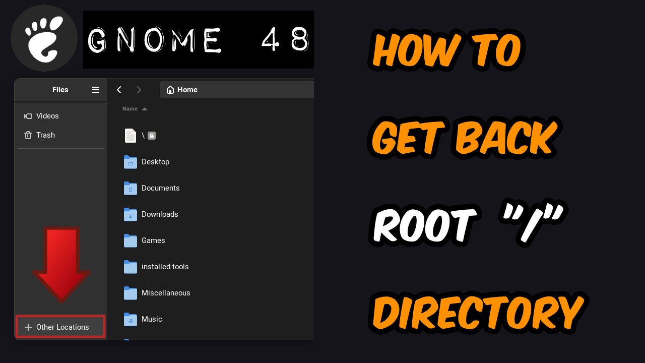 How to Access Root ("/") Directory in GNOME Nautilus After Recent Update