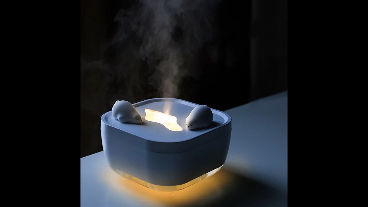 3-in-1 Polar Bear Humifidier, with Induction Control, Two Modes, Night Light, USB Port & Auto-off