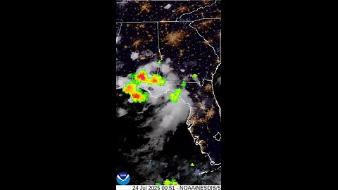 LIGHTNING STRIKES Gulf of America- Tropical Disturbance Spins Up! #severeweather